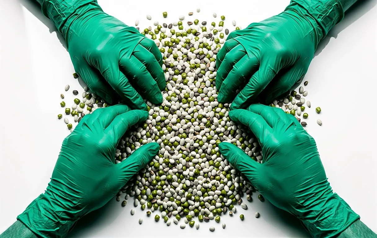 High-resolution macro view of nutrient-dense whole grains